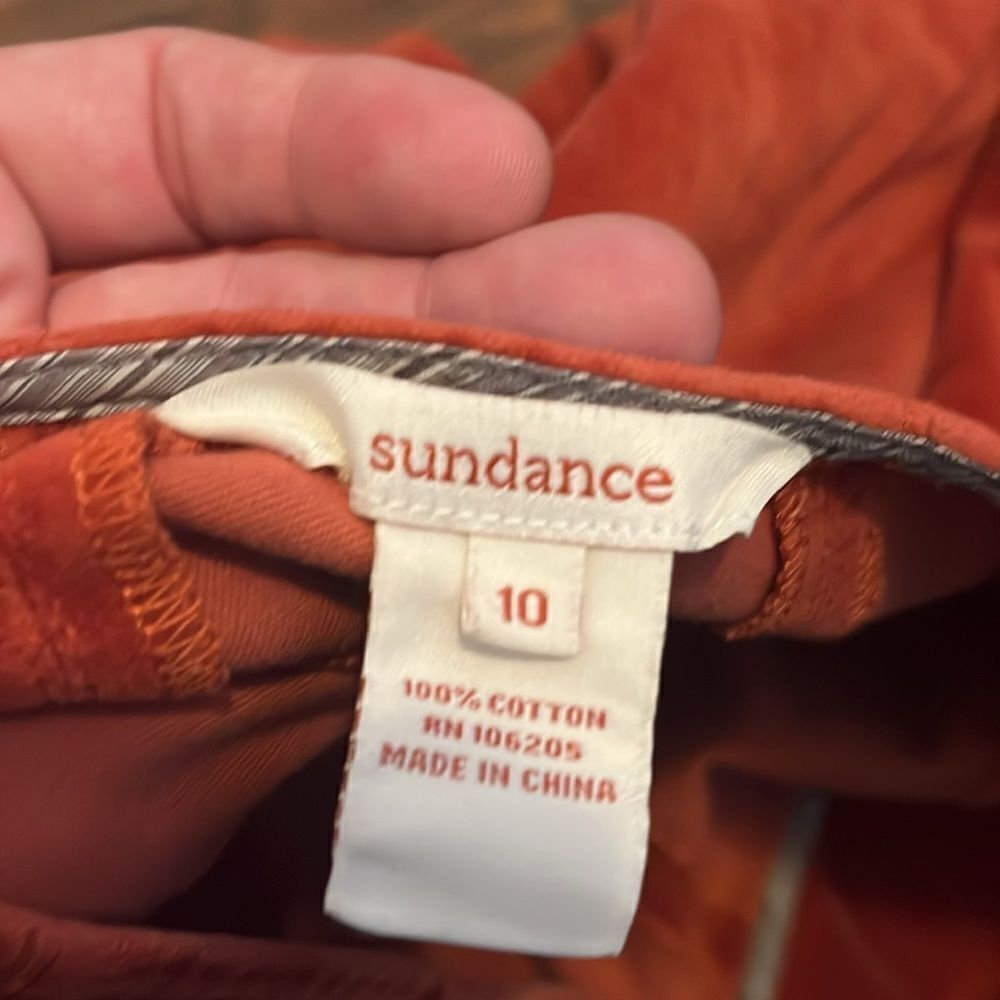 Sundance Orange Velvet Boho Skirt Feminine Contemporary Event Festival - Picture 10 of 11